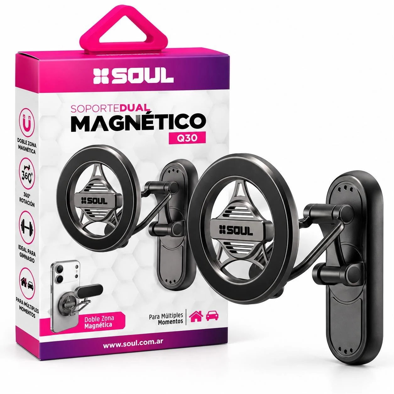 Soporte Dual Magnetico