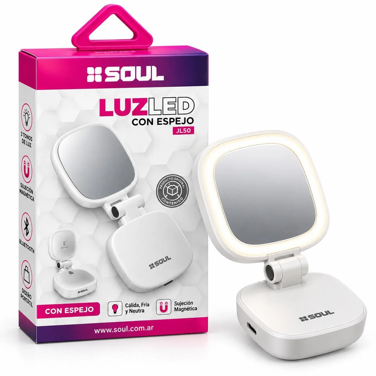 Luz Led con espejo