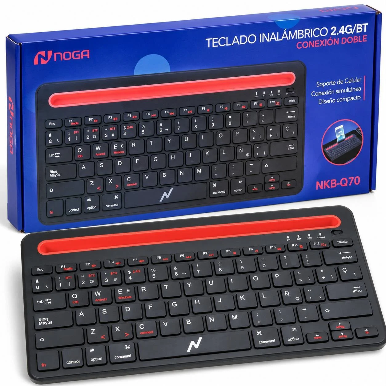 Teclado Inalambrico conexion doble